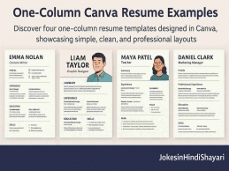 One Column Canva Resume Examples for Clean, Modern Layouts