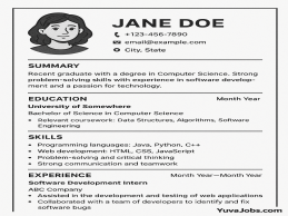 Fresher Simple Resume Format for First Job Applications 2025