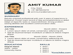 indian resume format guide for effective job applications in 2025