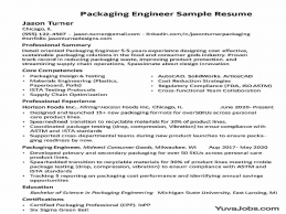 Packaging Engineer Sample Resume for Job Applications 2025