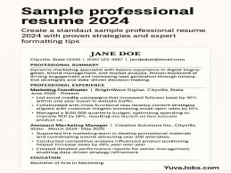 sample professional resume 2024 | expert tips and template guide
