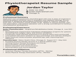 physiotherapist resume sample - expert tips to craft your perfect CV