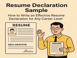 resume declaration sample for freshers and experienced resumes