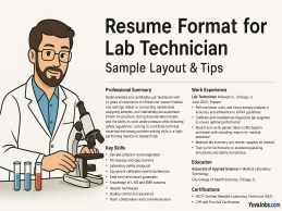 Resume format for lab technician - sample layout & tips