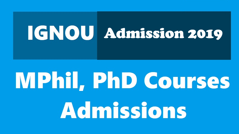 Ignou-Phd-Admission-2019