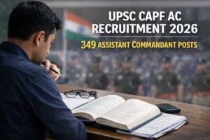 UPSC CAPF AC Recruitment 2026 Apply Online for 349 Posts