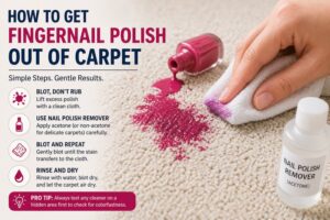 how can you get fingernail polish out of carpet