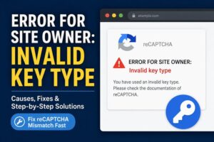 error for site owner: invalid key type