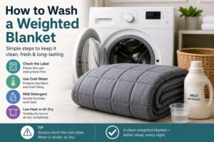 how do you wash a weighted blanket