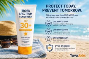 broad-spectrum sunscreen with an spf of 30 or higher