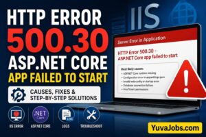 http error 500.30 - asp.net core app failed to start