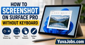how to screenshot on surface pro without keyboard