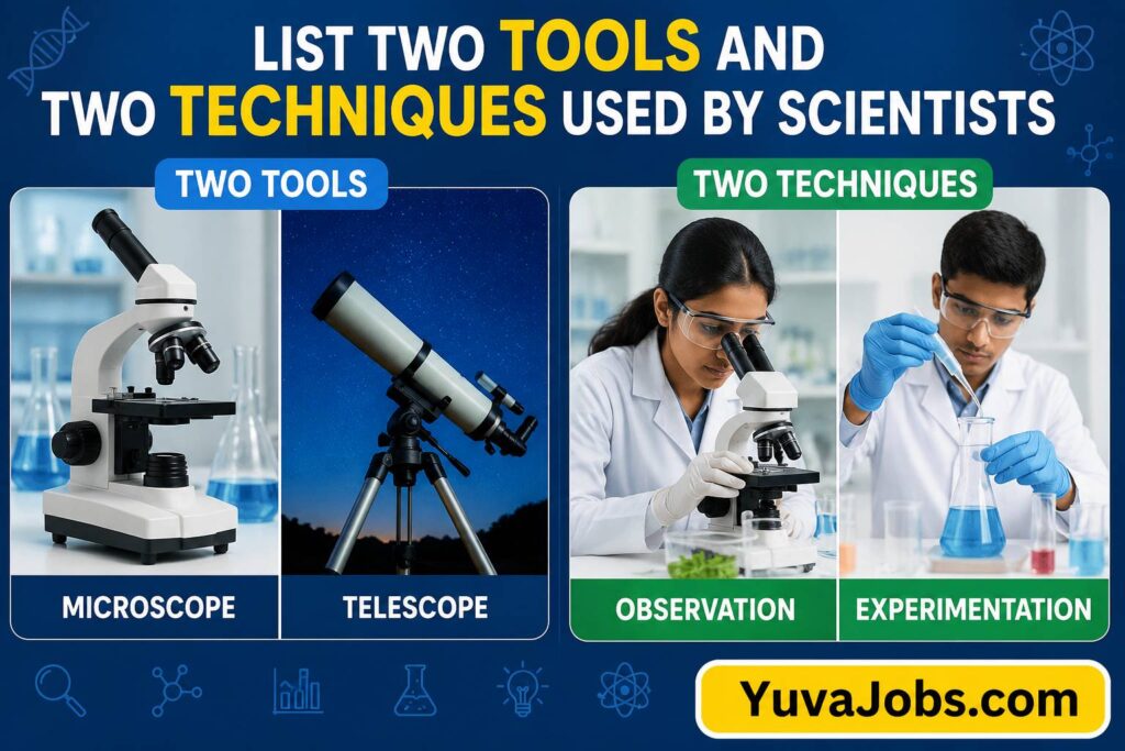 list two tools and two techniques used by scientists.