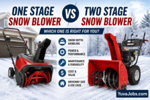 one stage snow blower vs two stage
