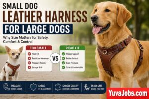 small dog leather harness for large dogs