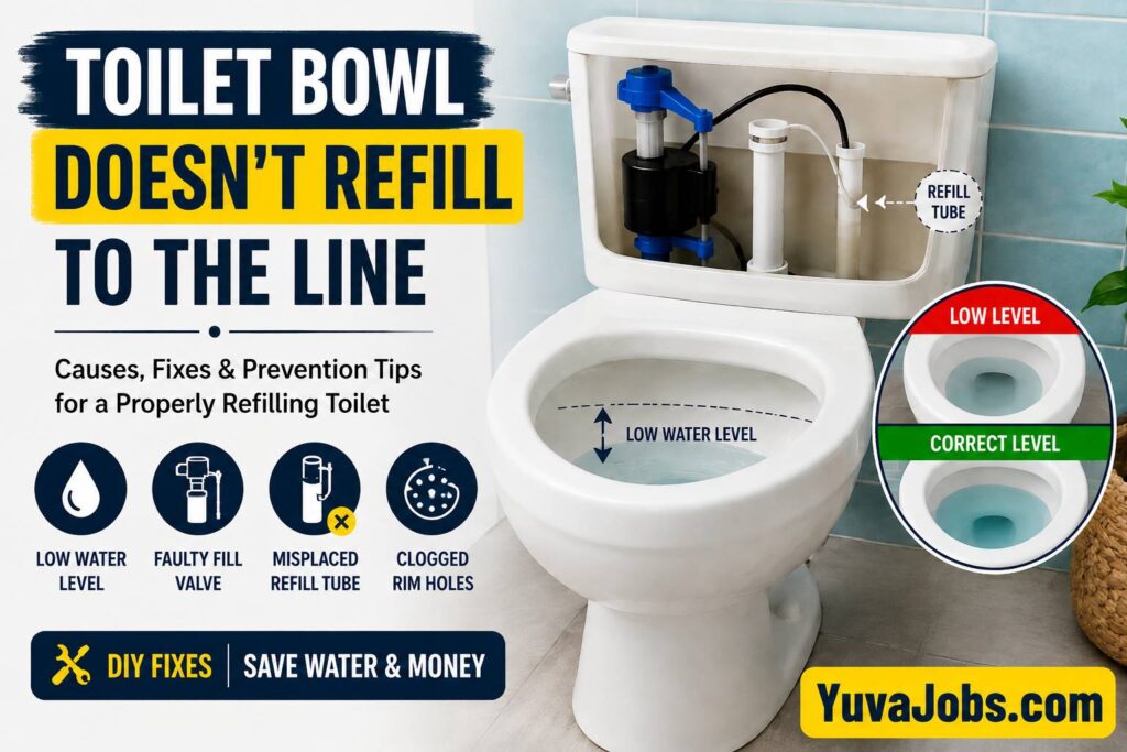 toilet bowl doesn't refill to the line