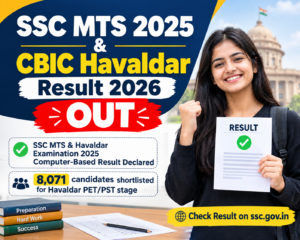 SSC MTS Havaldar Result 2026 roll number check