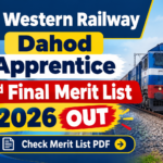 Railway Recruitment Cell, Western Railway (RRC WR) has released the 2nd Final Merit List 2026